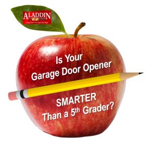 Garage door smarter than a 5th grader graphic