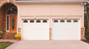white residential garage doors