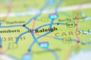 raleigh nc on map