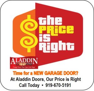 'price is right' for new garage door installation morrisville