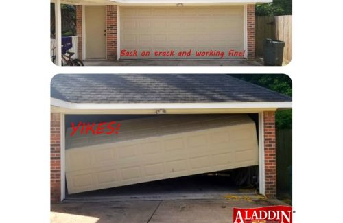 garage door off track
