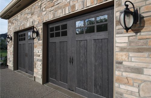 dark residential garage doors