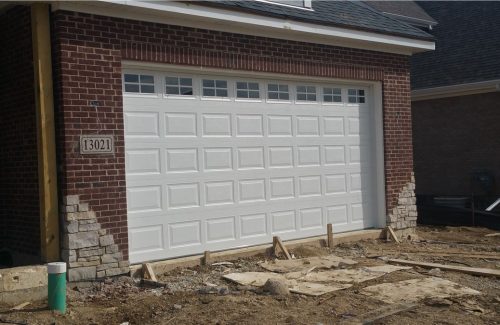 white garage door