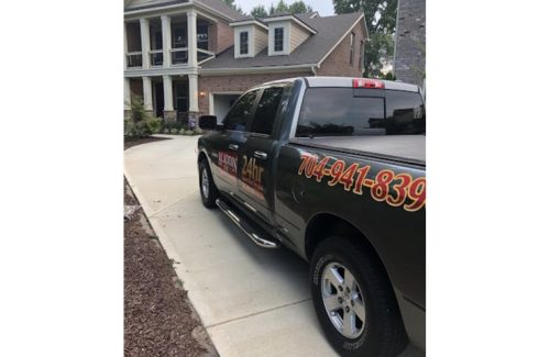 aladdin service truck parked in driveway