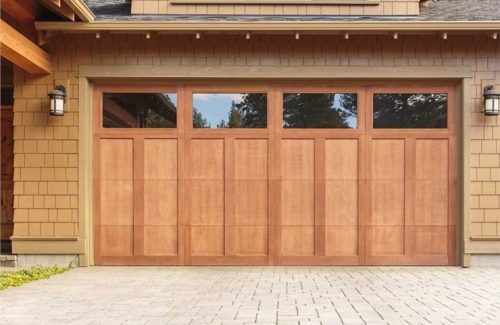 wooden garage door