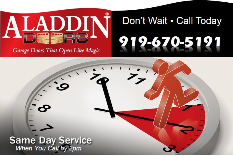 Same Day Garage Door Repair Wake Forest, NC Aladdin Doors