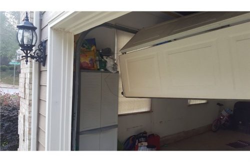 broken garage door