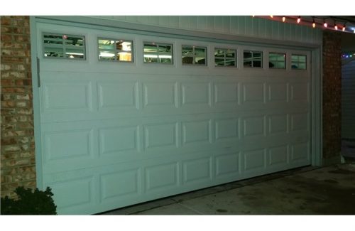 white garage door