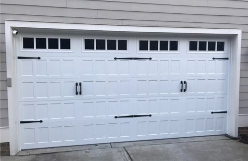 white carriage garage door