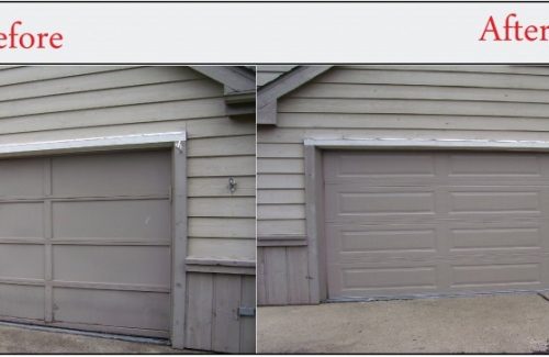 garage doors before and after