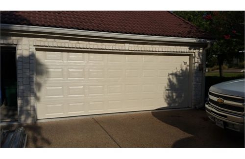 white garage door