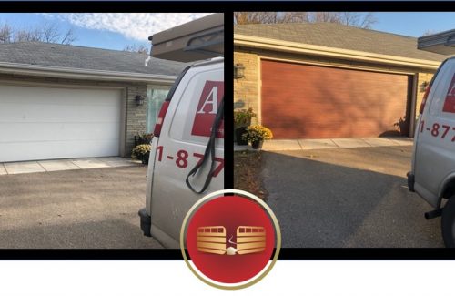 garage doors before and after
