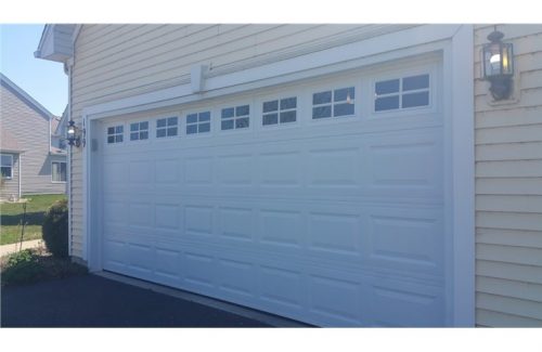 white garage door