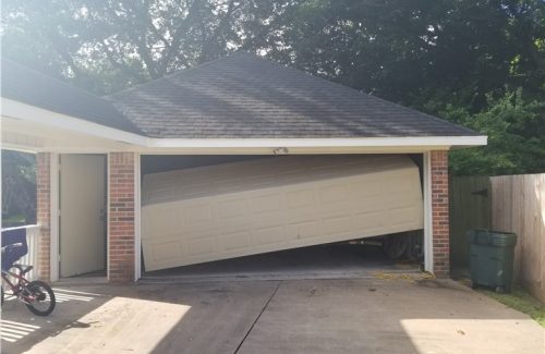 broken garage door