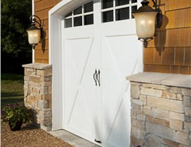 white residential garage door