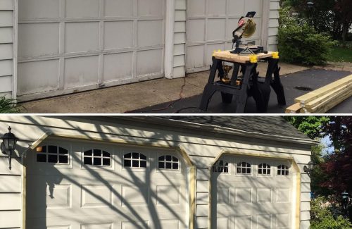 garage doors before and after