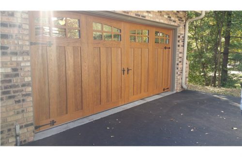 wooden garage door