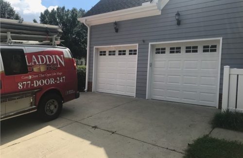 white garage doors