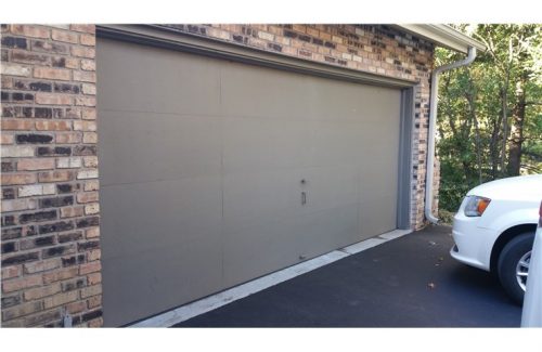 tan garage door