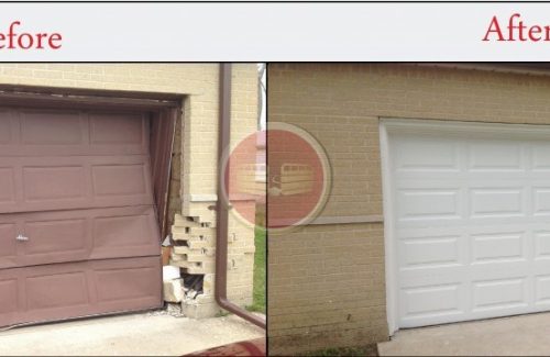 garage doors before and after