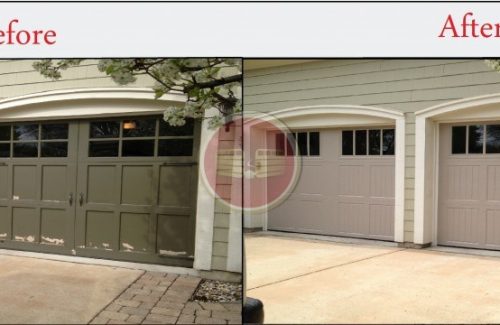 garage doors before and after