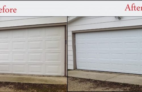 garage doors before and after