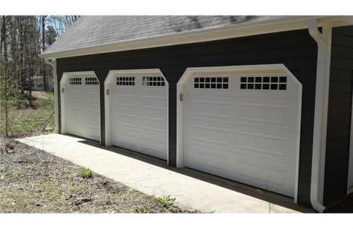 white garage doors