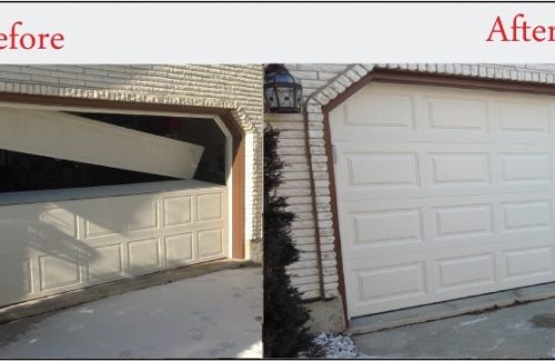 garage doors before and after