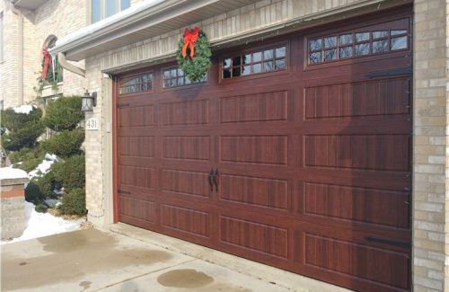 wooden garage door