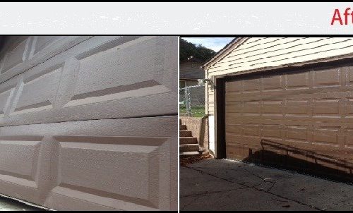 garage doors before and after