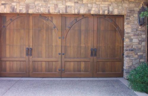 wooden garage door