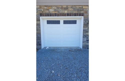 white garage door