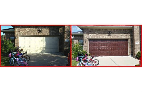 garage doors before and after