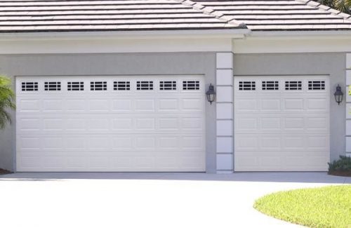 white garage door