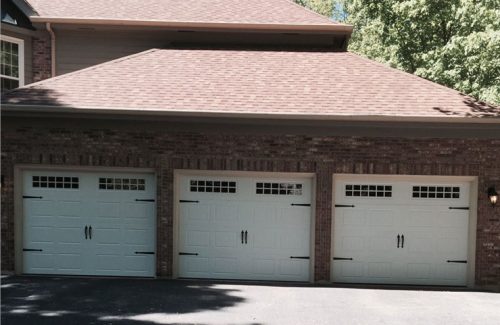 white garage doors