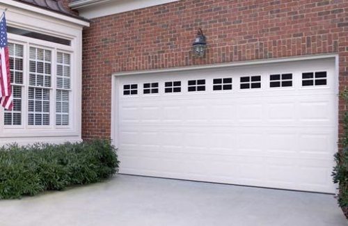 white garage door