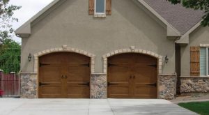 wooden garage door