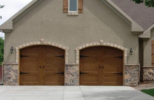 wooden garage door