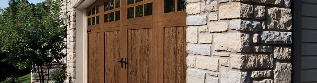 brown wooden residential garage door