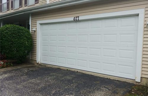 white garage door