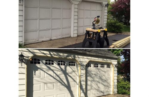 garage doors before and after