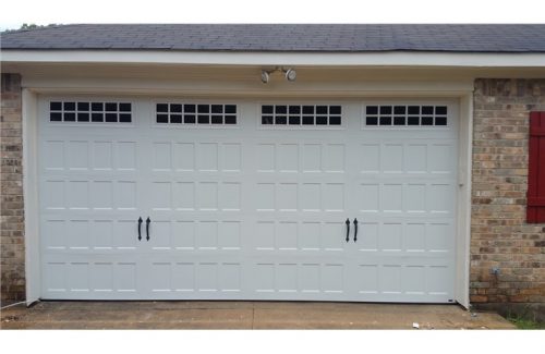 clean white garage door repair