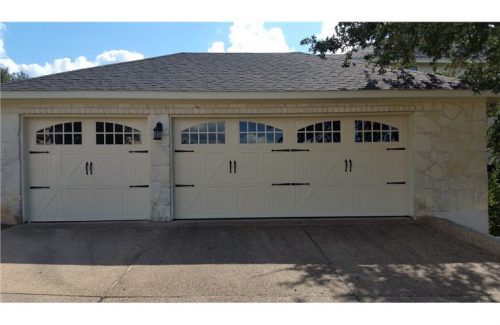 triple tan garage door and hardware