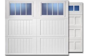 white garage door