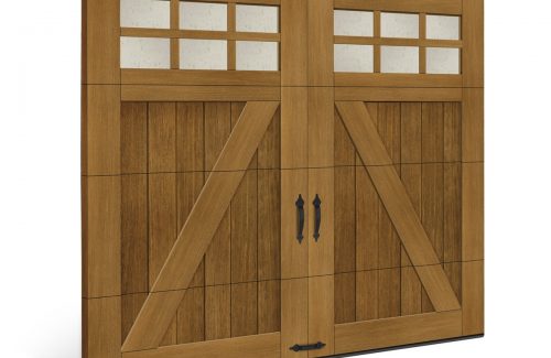 brown wooden garage door