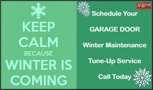 garage door winter maintenance graphic