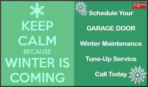 garage door winter maintenance graphic