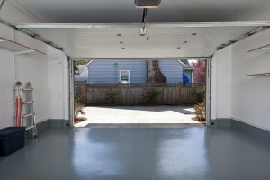 opened garage door
