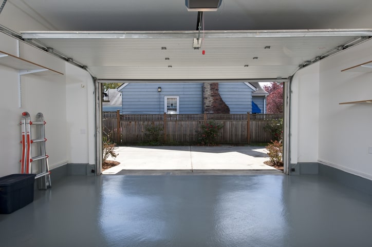 opened garage door