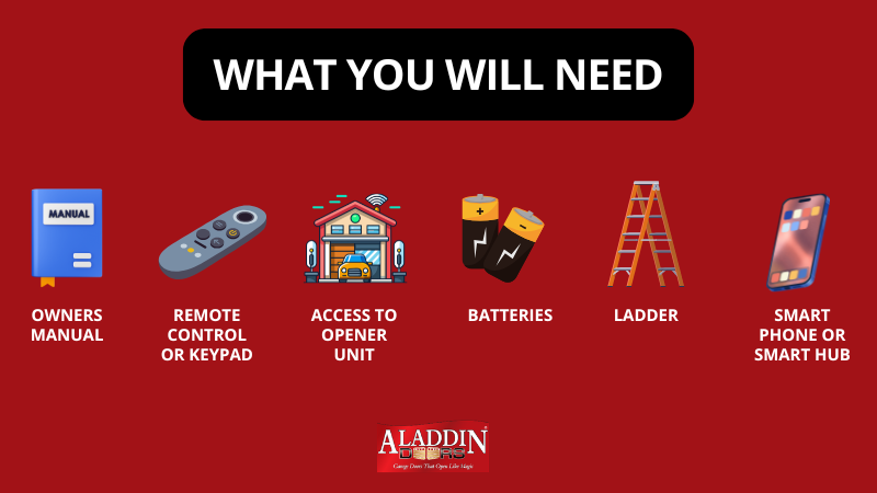 Tools to Program Your Garage Door Opener - Aladdin Doors
